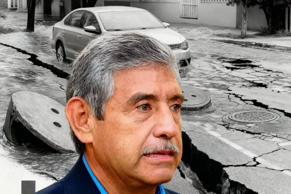 Paso peatonal inconcluso sobre el bulevar Juárez en Cuernavaca, símbolo de la ineficiencia municipal y del abandono urbano.