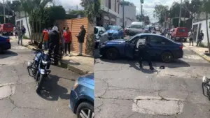 Patrulla en avenida de Cuernavaca durante operativo policial para reforzar la seguridad vial en Morelos