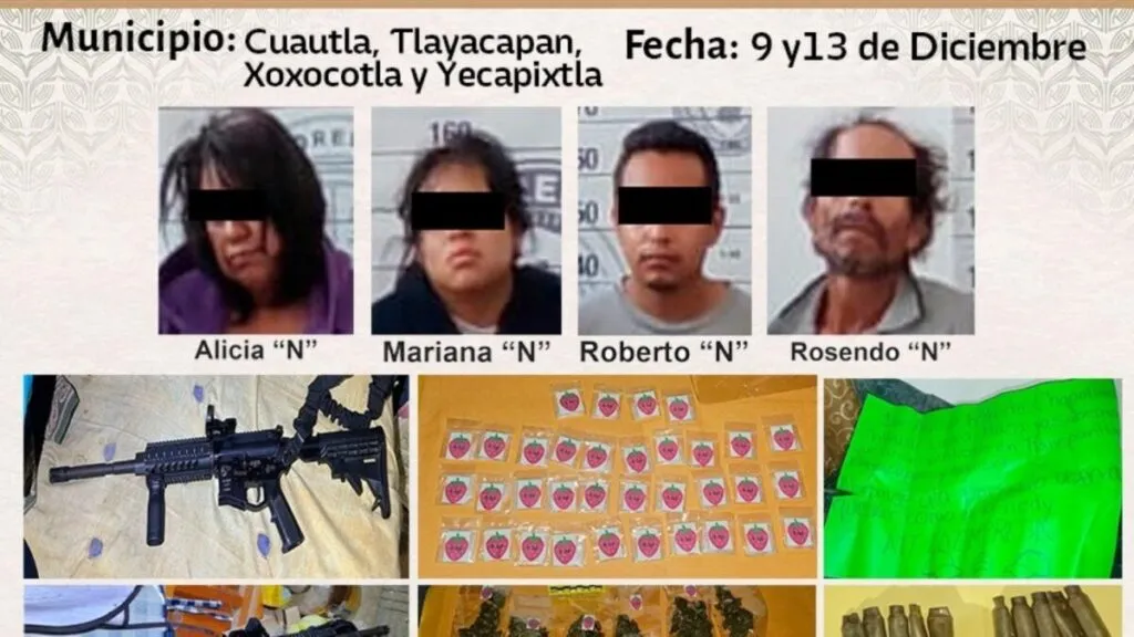 Morelos refuerza seguridad con operativos que detuvieron a 39 generadores de violencia