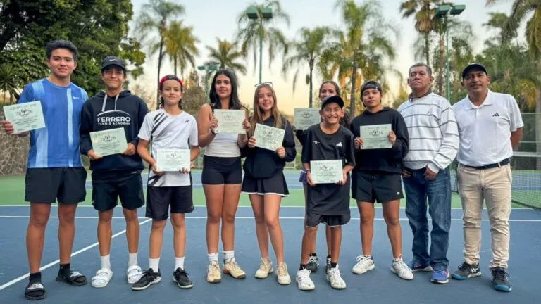 Selección de tenis de Morelos clasificada a la etapa regional de la Olimpiada Nacional Conade tras selectivo estatal en Cuernavaca.