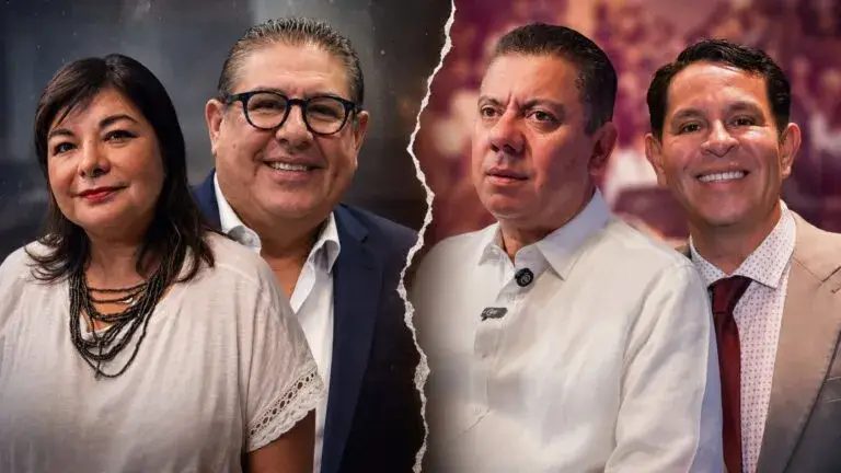 Operadores y liderazgos de Morena durante evento político con tensiones internas en Cuernavaca