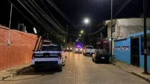 Escena policiaca relacionada con doble feminicidio ocurrido en Cosoleacaque al sur de Veracruz