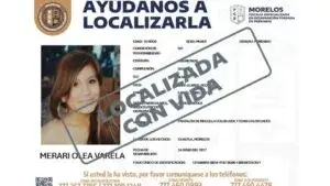 Joven desaparecida localizada con vida después de casi nueve años de búsqueda en Morelos