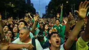 Zona de celebración donde ocurrió la tragedia por asfixia durante los festejos del Mundial