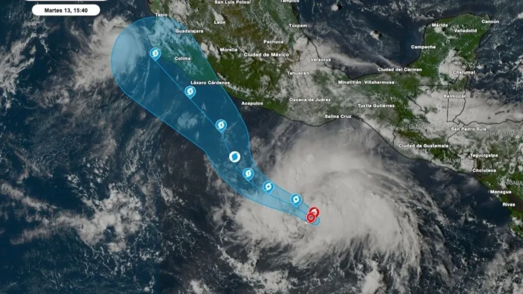 Tormenta tropical Trudy y riesgo de huracán en el Pacífico mexicano